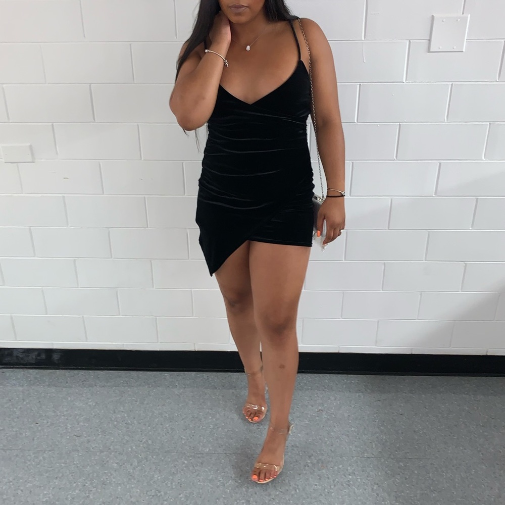 black velvet dress